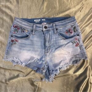 Mossimo Size 8 Women’s Floral Lightwash Denim Shorts